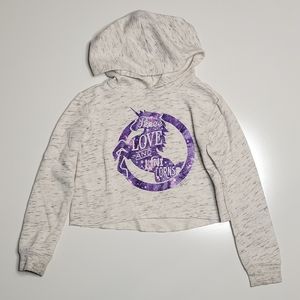 Girls Justice crop top sweatshirt size 6